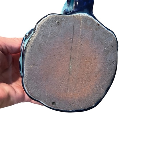 Signed Mexico Dimensional Blue Elephant Mug Signed Guate - Picture 8 of 13